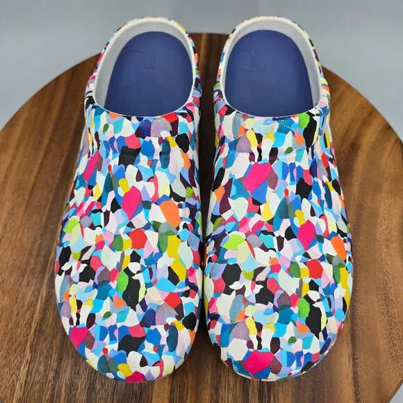 Dansko Kane Kaleidoscope Molded Clogs Women's 10.5 41 Multicolor Slip On Shoes
