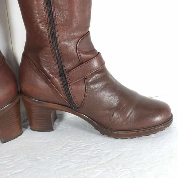 Dansko Women's Nevada EU 36 US 5-5,5 Brown Leather Side Zip Tall Riding Boots