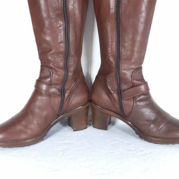 Dansko Women's Nevada EU 36 US 5-5,5 Brown Leather Side Zip Tall Riding Boots