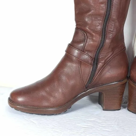 Dansko Women's Nevada EU 36 US 5-5,5 Brown Leather Side Zip Tall Riding Boots