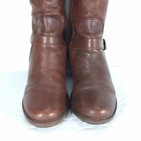 Dansko Women's Nevada EU 36 US 5-5,5 Brown Leather Side Zip Tall Riding Boots