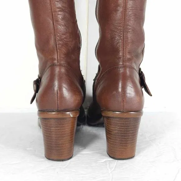 Dansko Women's Nevada EU 36 US 5-5,5 Brown Leather Side Zip Tall Riding Boots