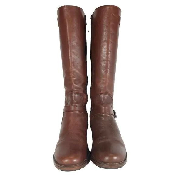 Dansko Women's Nevada EU 36 US 5-5,5 Brown Leather Side Zip Tall Riding Boots