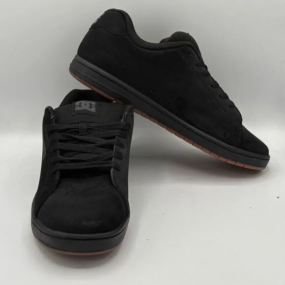 DC Mens Gaveler Black Suede Skate Shoes Sneakers 11 Medium (D)