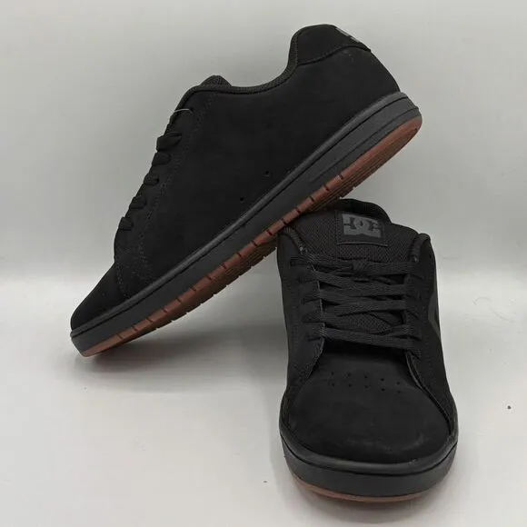 DC Mens Gaveler Black Suede Skate Shoes Sneakers 11 Medium (D)