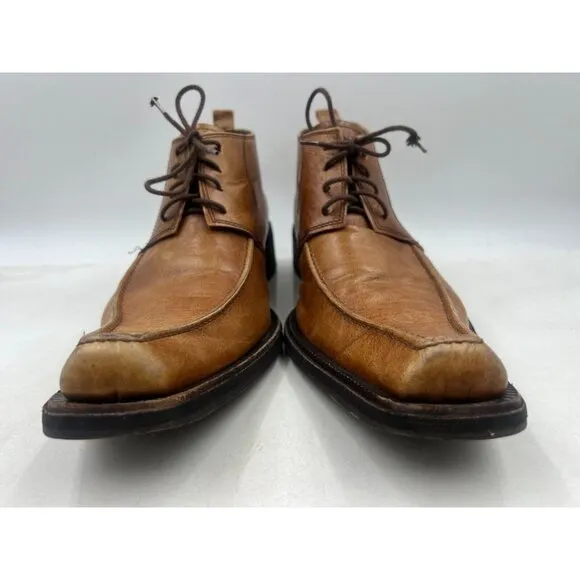 Destroy Boots Mens Sz 11 Brown Leather Lace Up Derby Spain VTG Pointy Toe