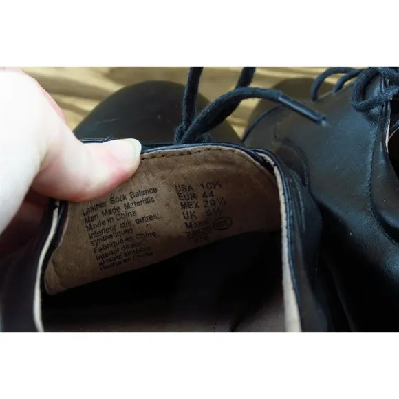 Dexter Shoes Sz 10.5 M Black‎ Derby Oxfords Leather Men 74525