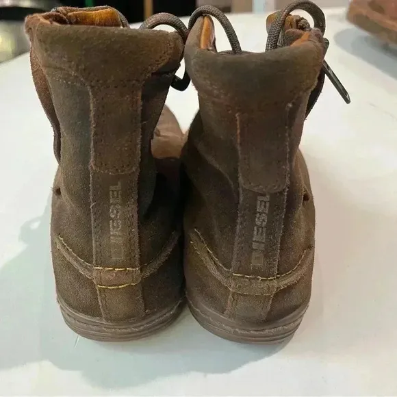 Diesel only the Brave Side Zipped Brown Ancle Boots Men's US 7 RN93243 Leather