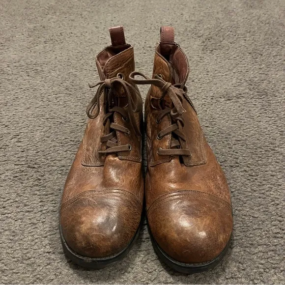 Diesel Workmate Brown Leather Boots