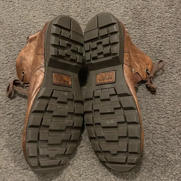 Diesel Workmate Brown Leather Boots