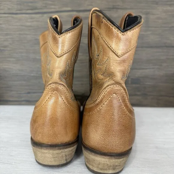 Dingo Boots Womens Size 7.5 Beige Tan Willie Leather Cowboy Western Festival