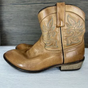 Dingo Boots Womens Size 7.5 Beige Tan Willie Leather Cowboy Western Festival