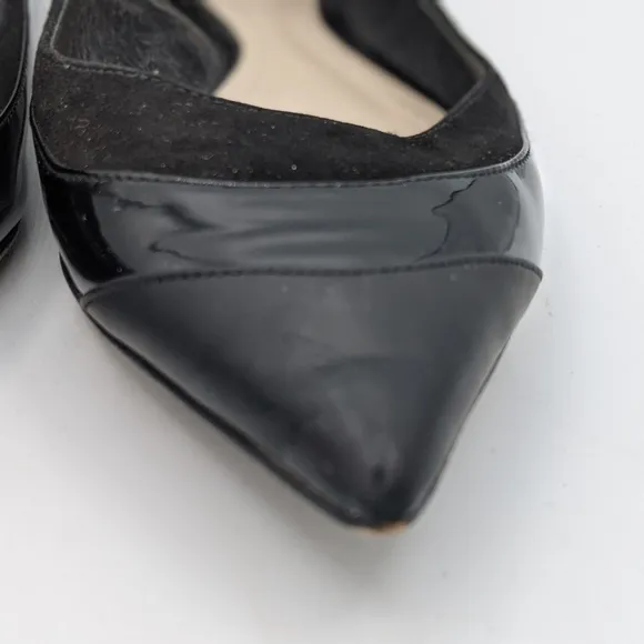 Dior Black Patent And Leather Ballet Flats Size 39
