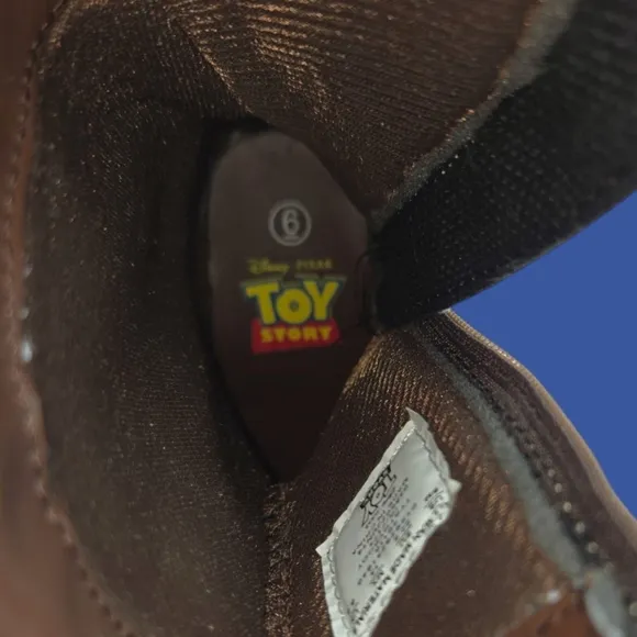 Disney Pixar Toy Story Brown Western Cowboy Boots Woody Bullseye light up Zip