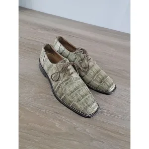 Distefano Hand Made Vero Cuoio  Genuine Green Alligator‎ Mens Shoes Size 9