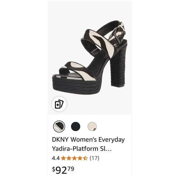 DKNY Women's Everyday Yadira-Platform Sl Heeled Sandal