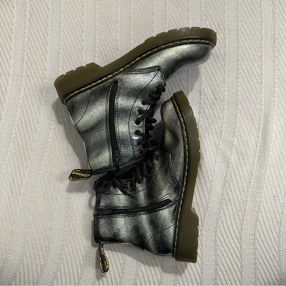 Doc Martens 1460 Ombre Glitter youth size 3 boots, side zip, sparkly, glitter