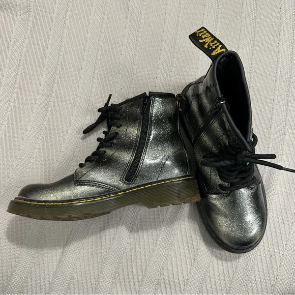 Doc Martens 1460 Ombre Glitter youth size 3 boots, side zip, sparkly, glitter