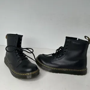 Doc Martens AirWair Zavala Youth Size 4M US 5L Black Eye Combat Boots Side Zip
