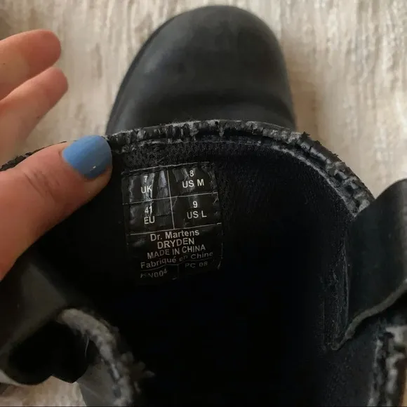 Doc Martens Black Leather Pull Boots