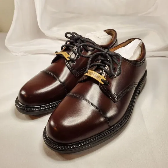Dockers Mens Brown Gordon Cap-Toe Oxford Dress Shoes Size 8M Genuine Leather