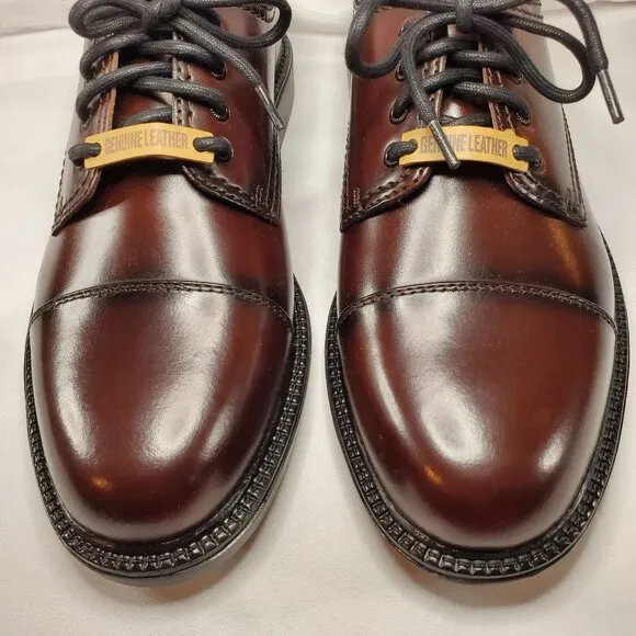 Dockers Mens Brown Gordon Cap-Toe Oxford Dress Shoes Size 8M Genuine Leather
