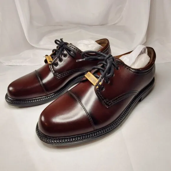 Dockers Mens Brown Gordon Cap-Toe Oxford Dress Shoes Size 8M Genuine Leather