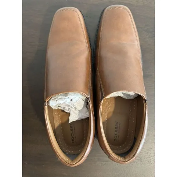 Dockers Men's Stafford Mahogany 12 W Wide Dress Shoes Loafer Oxford