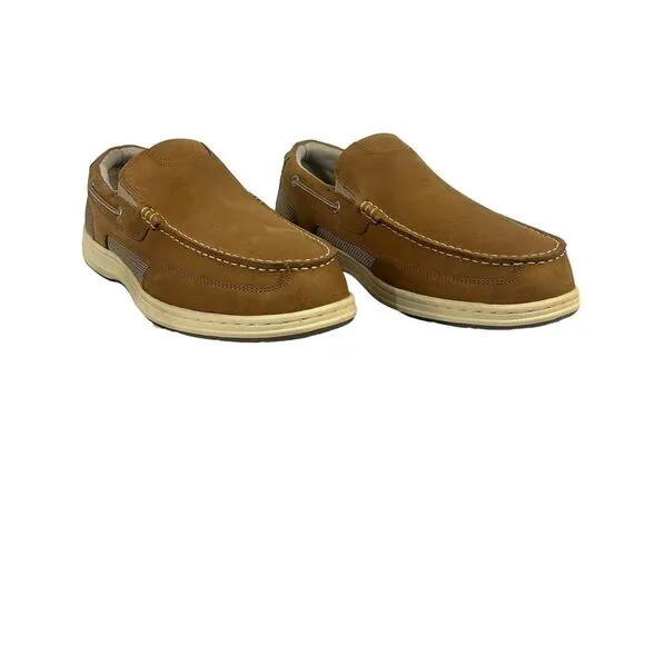 Dockers Tiller Leather Casual Slip On Loafer Boat Shoe Stain Defender Men’s 12W