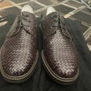 Dolce &amp; Gabbana Men’s woven lace up shoes/brown/9
