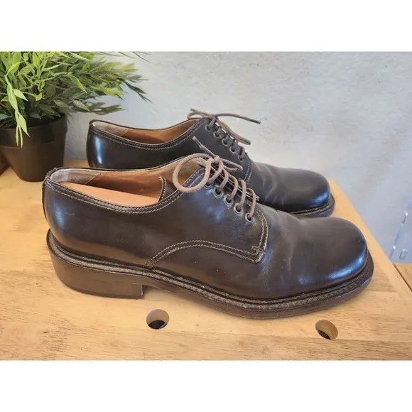 DOLCE &amp; GABBANA Vero Cuoio Shoes Brown Leather Dress Derby Formal US 10  $800