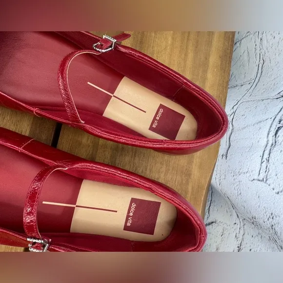 Dolce Vita Women's Red Mary Jane Flats