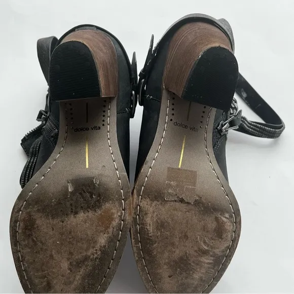 Dolce Vita Yazmin leather embellished ankle bootie size 9