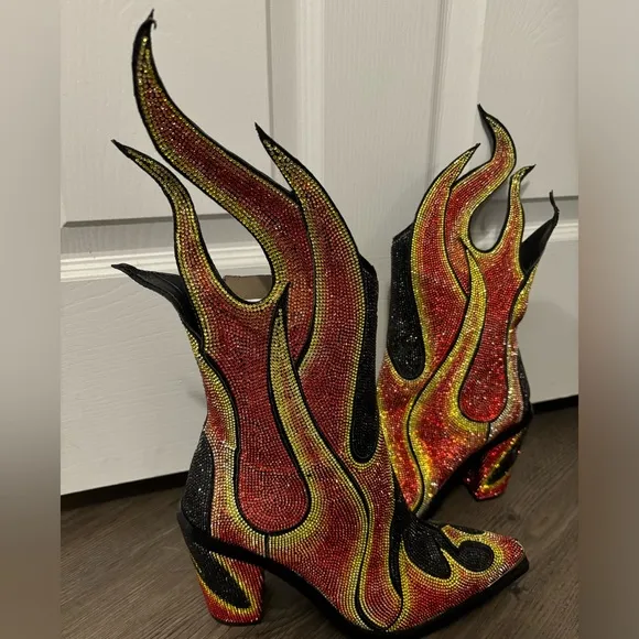 Dolls Kill / Club Exx Fire Sheriff Shine Cowboy Boots