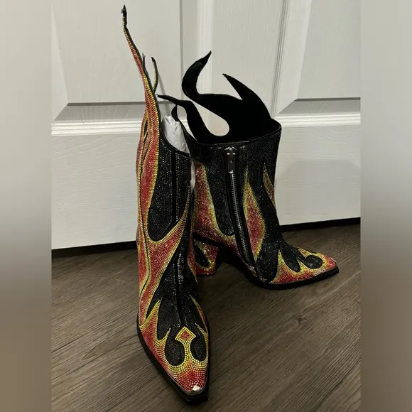 Dolls Kill / Club Exx Fire Sheriff Shine Cowboy Boots