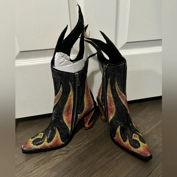 Dolls Kill / Club Exx Fire Sheriff Shine Cowboy Boots