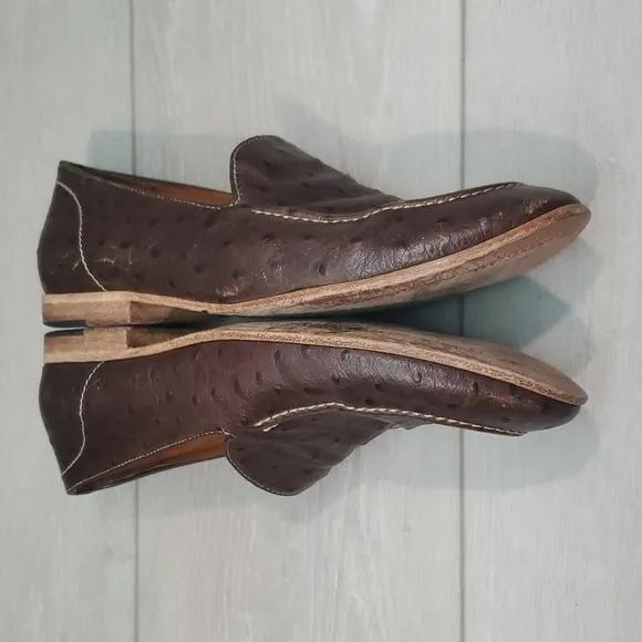 Donald j Pliner Mens Mathis Loafer Ostrich Leather Slip on dress shoes sz 7