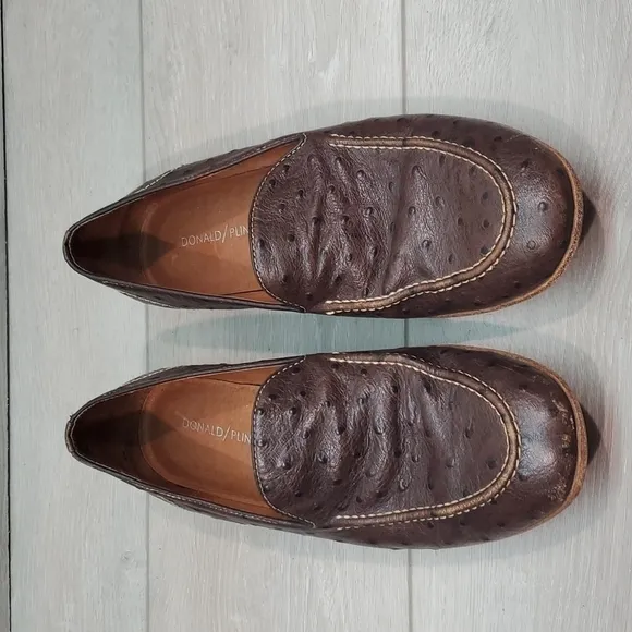 Donald j Pliner Mens Mathis Loafer Ostrich Leather Slip on dress shoes sz 7