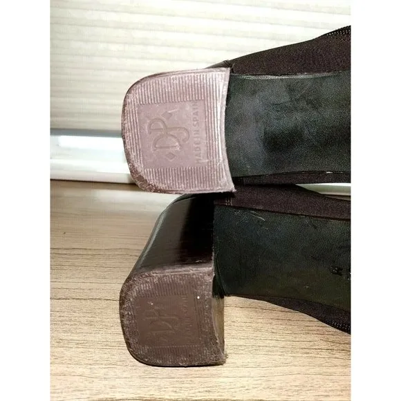 DONALD PILNER 8.5M Espresso Silk Elastic Tall Boots Side Zip IMANI S1-L06 M085