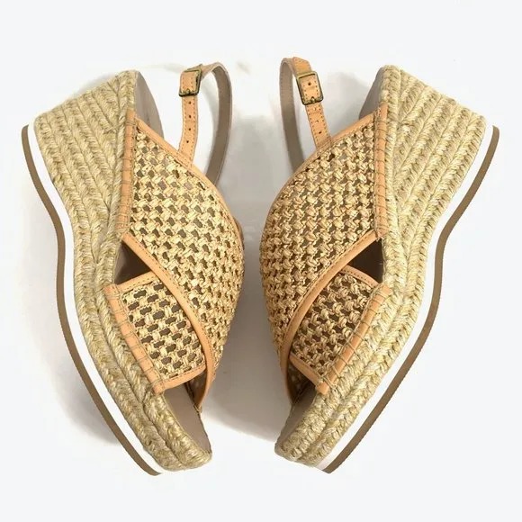DONALD PLINER Lotti-RW Nude Raffia Woven Sandals