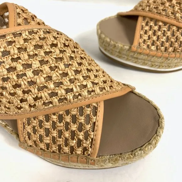 DONALD PLINER Lotti-RW Nude Raffia Woven Sandals