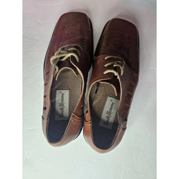 DONATO MARRONE Dibang Men's Shoes Brown US Size 10.5 Leather Upper Lining/ Sole
