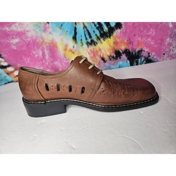 DONATO MARRONE Dibang Men's Shoes Brown US Size 10.5 Leather Upper Lining/ Sole