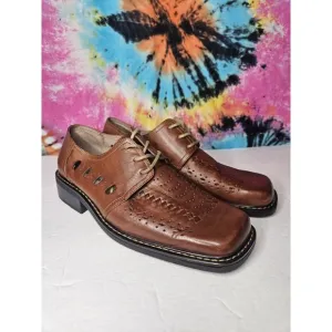 DONATO MARRONE Dibang Men's Shoes Brown US Size 10.5 Leather Upper Lining/ Sole