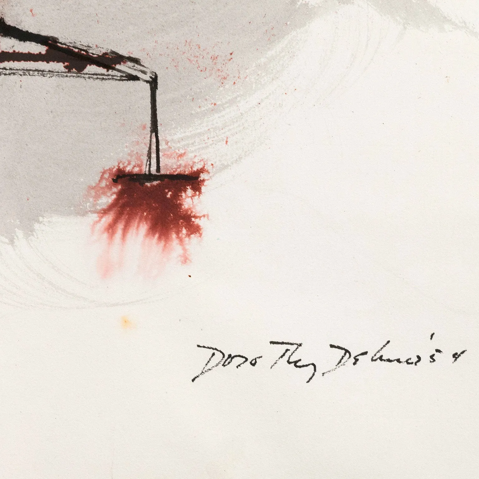 DOROTHY DEHNER “UNTITLED” DOUBLE WATERCOLOR, 1954