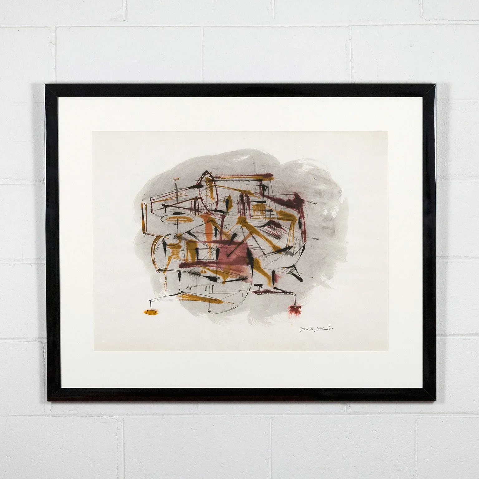 DOROTHY DEHNER “UNTITLED” DOUBLE WATERCOLOR, 1954
