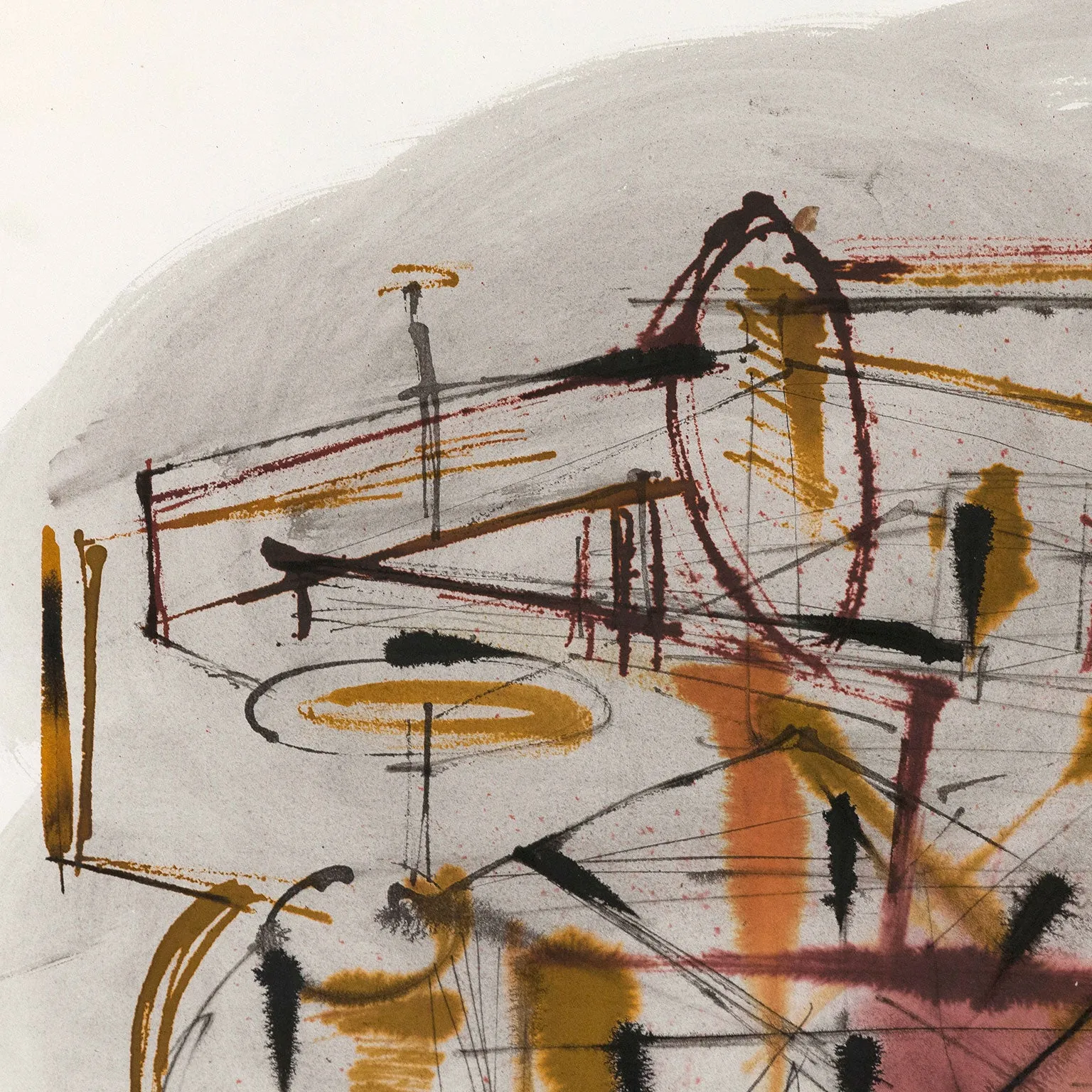 DOROTHY DEHNER “UNTITLED” DOUBLE WATERCOLOR, 1954