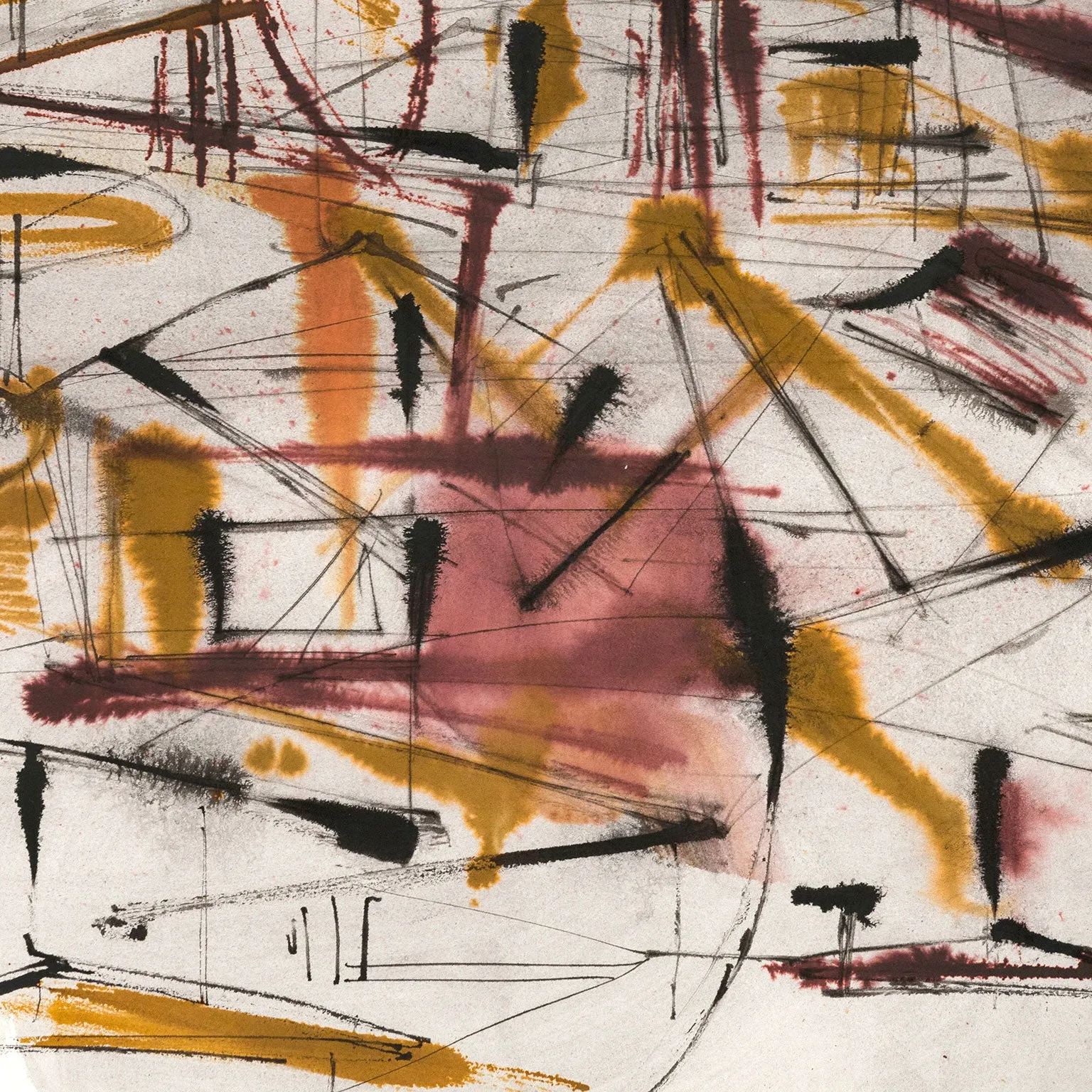 DOROTHY DEHNER “UNTITLED” DOUBLE WATERCOLOR, 1954