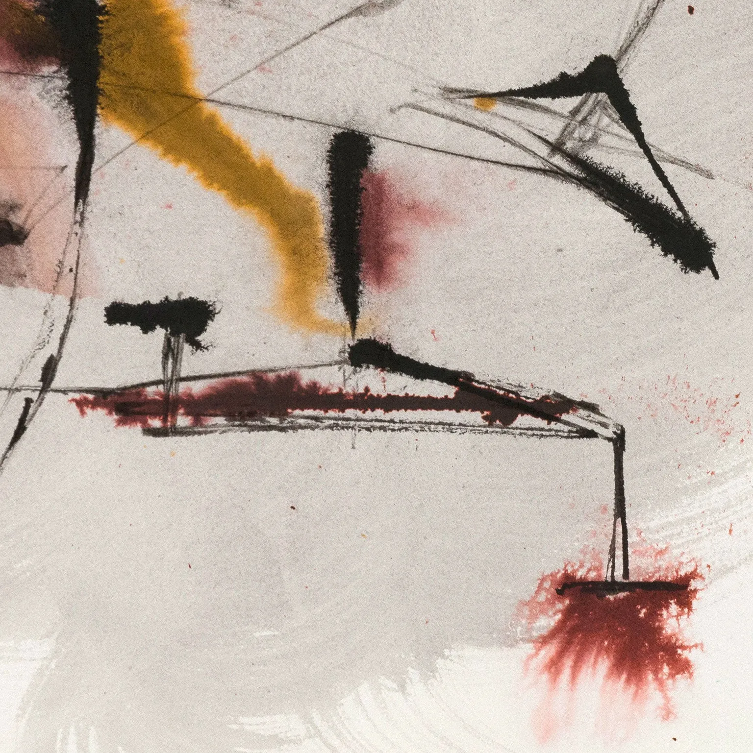 DOROTHY DEHNER “UNTITLED” DOUBLE WATERCOLOR, 1954