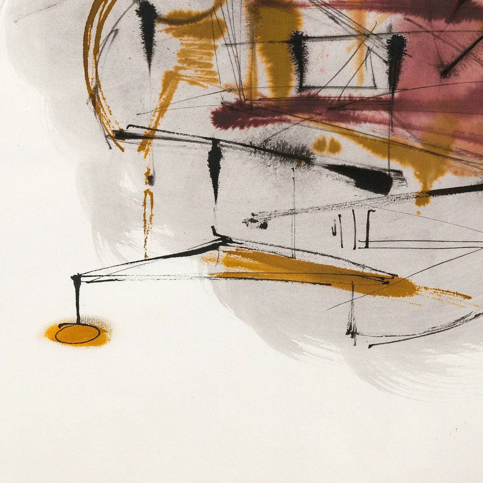 DOROTHY DEHNER “UNTITLED” DOUBLE WATERCOLOR, 1954